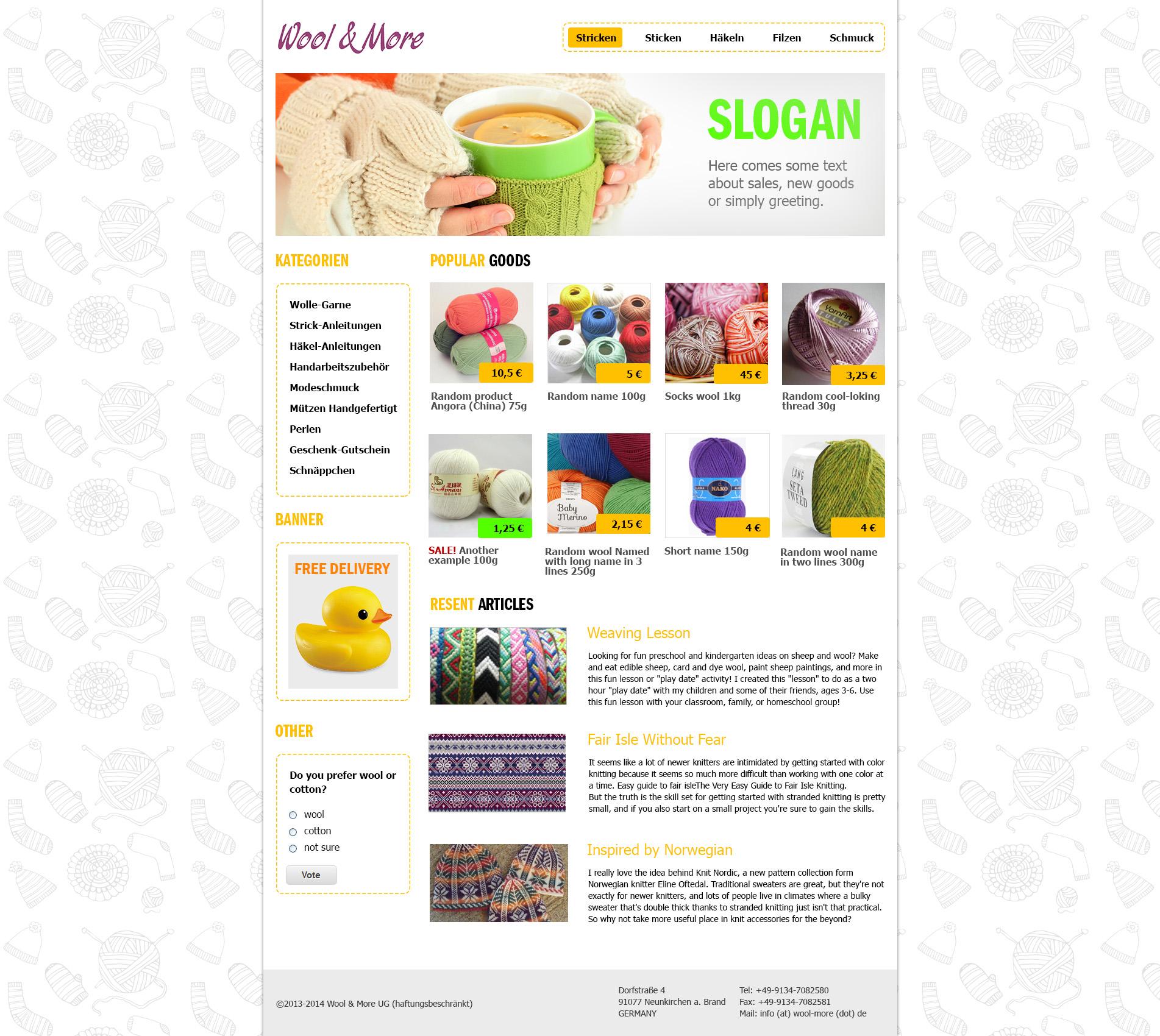 Wool & More Shopansicht aus der Erfolgsgeschichte